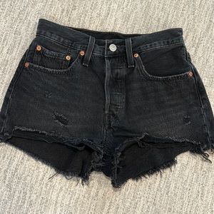 Black Levi 501 shorts